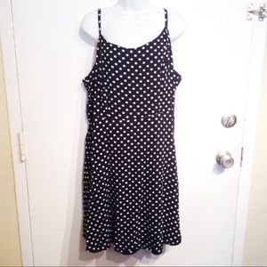 F21+ Plus Size Black & White Polka Dot Dress